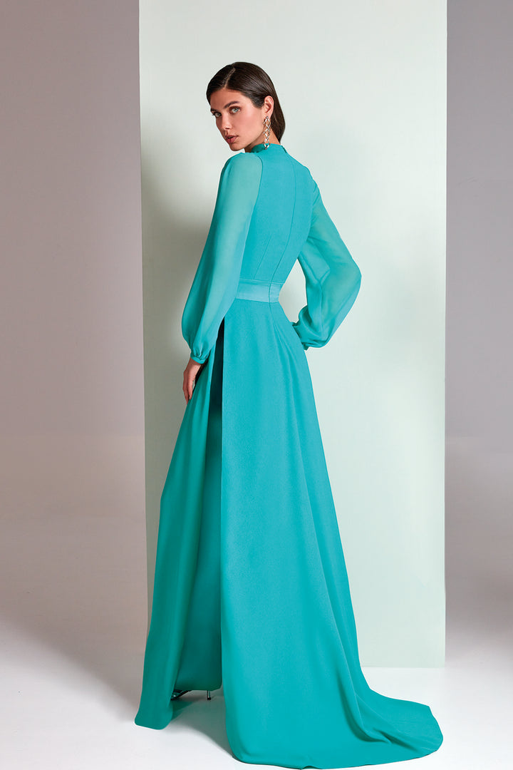 Jumpsuit V-Neckline Loose Sleeves