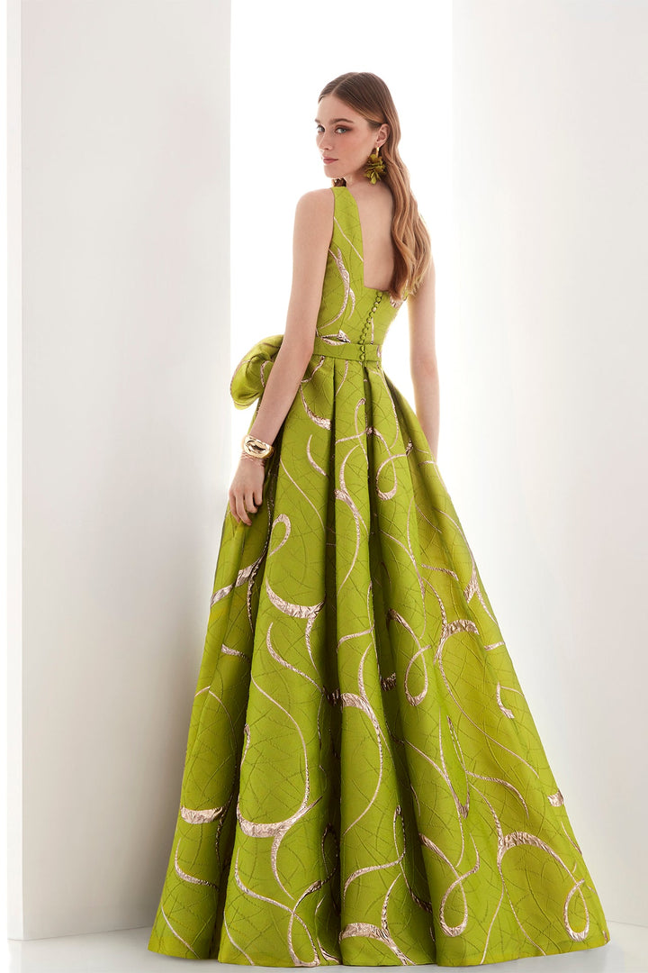 Lime Brocade Dress