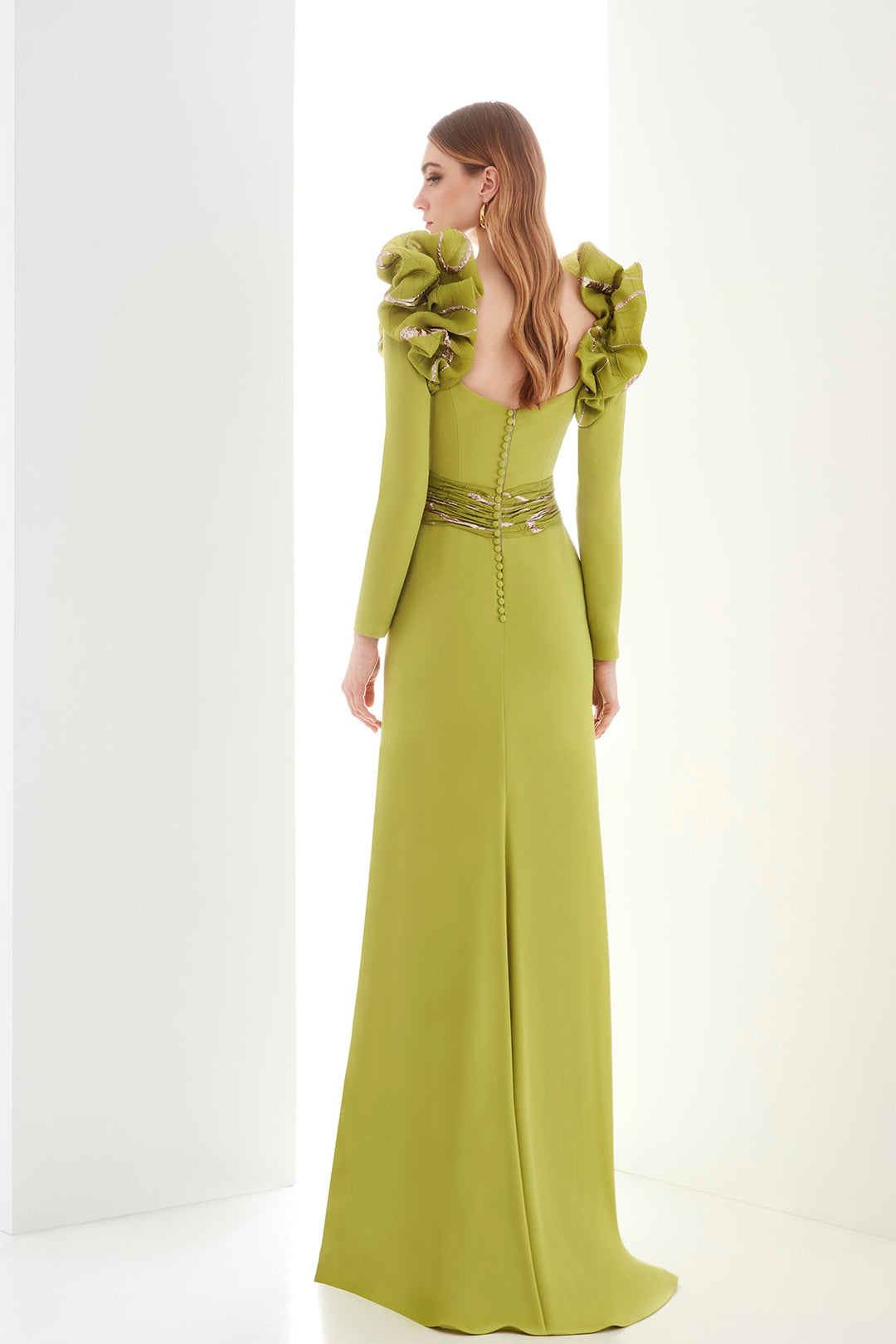 Chartreuse Evening Dress