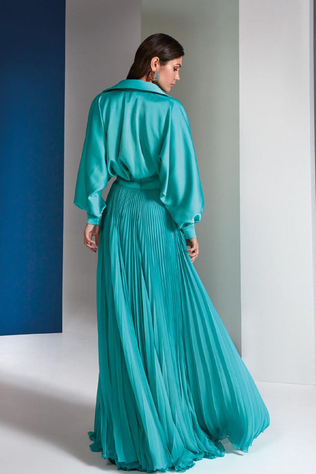 Two-Piece Crepe-Satin Ensemble