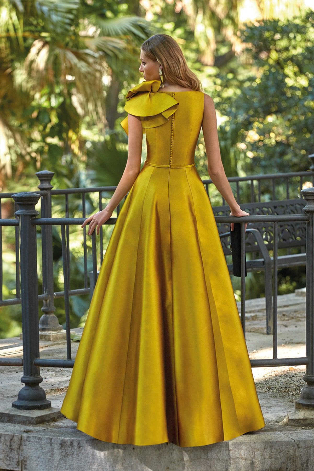 Silk Pique Princess-Cut Dress Yellow / FR 44