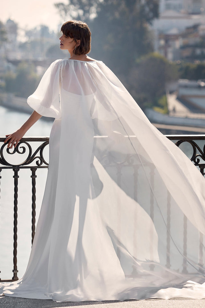 Off-White Mermaid Long Wedding Dress