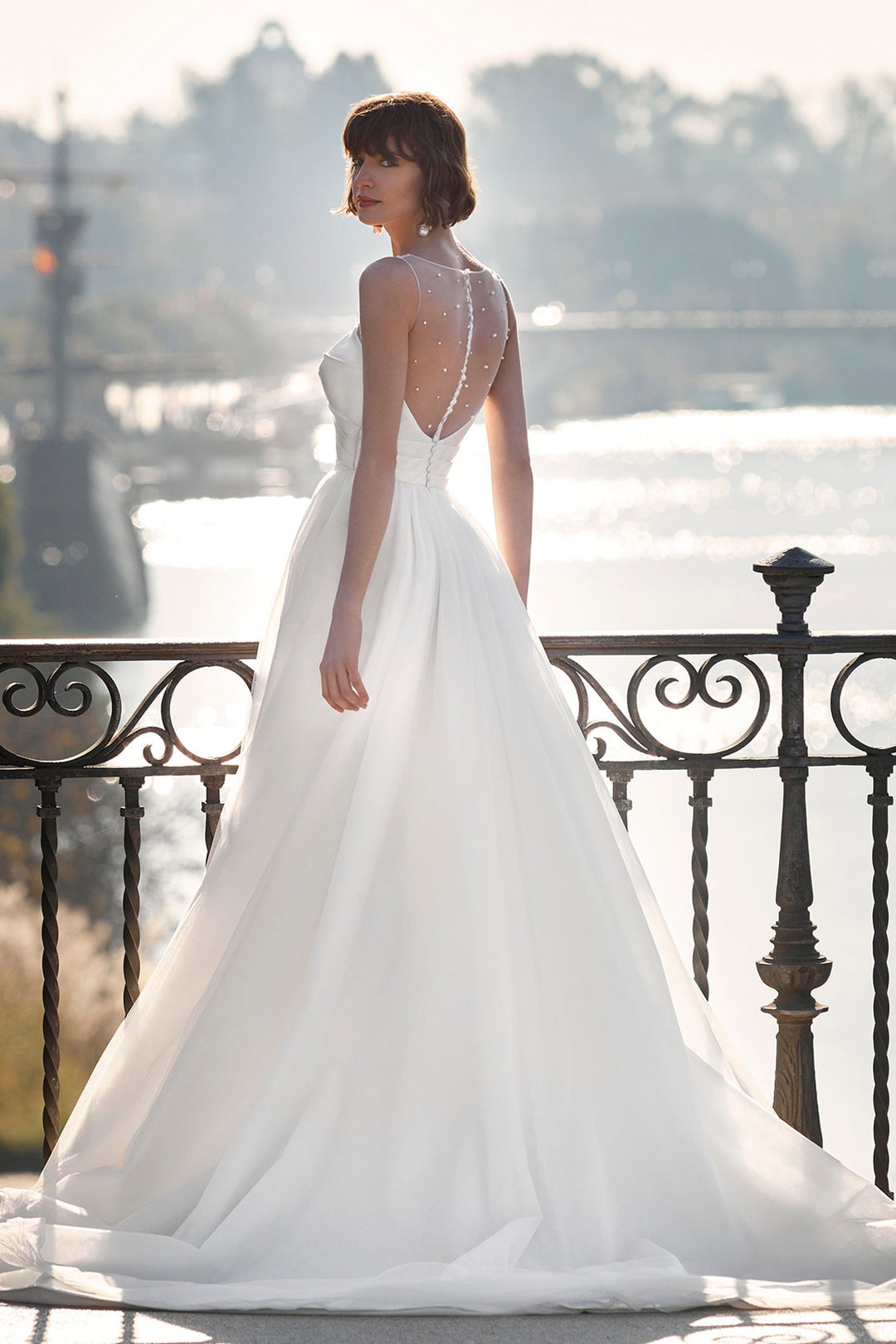 Pearl Beading Wedding Dress