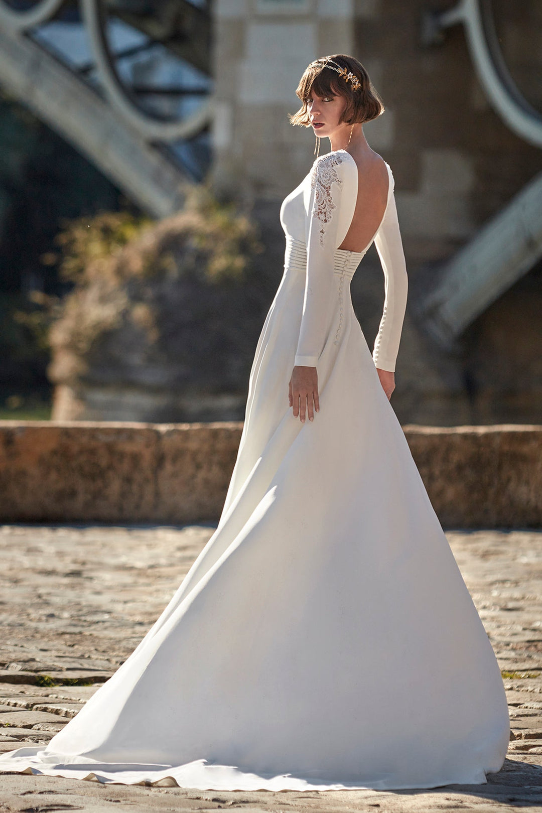 Closed Neckline Wedding Dress