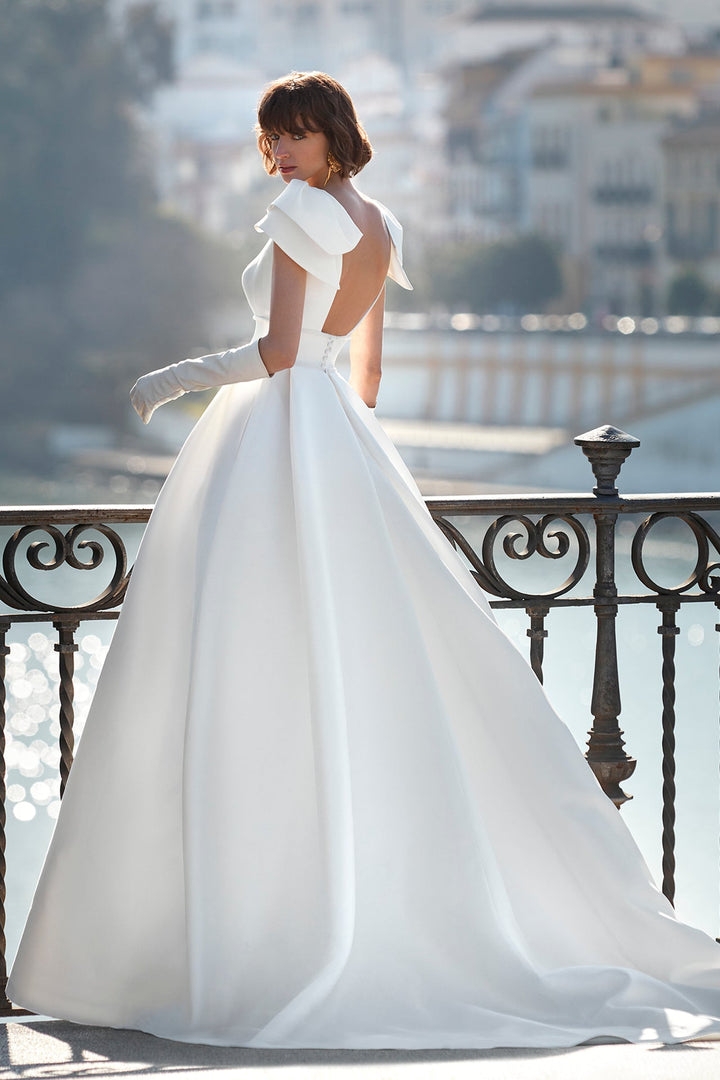 A-Line Wedding Dress with Detailed Shoulders