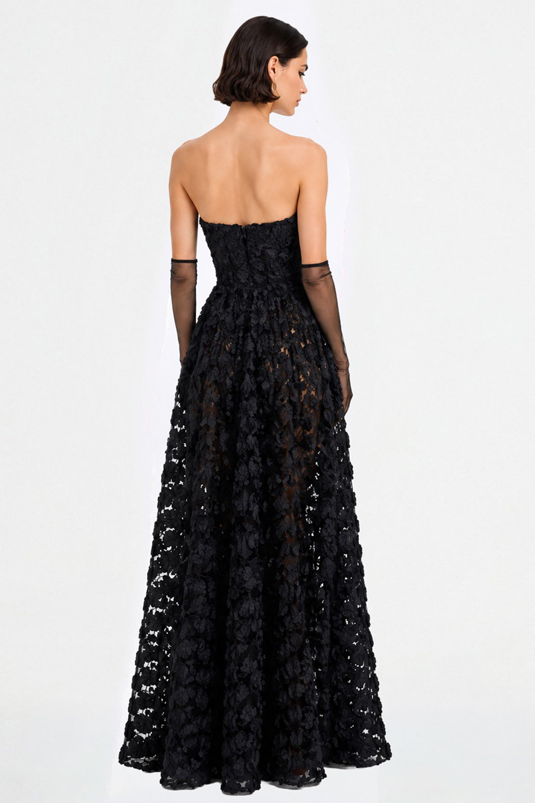 Strapless Full-Length A-line Dress