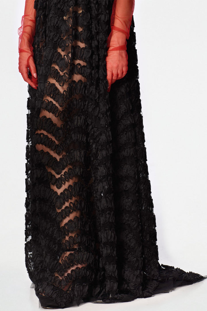 Strapless Full-Length A-line Dress