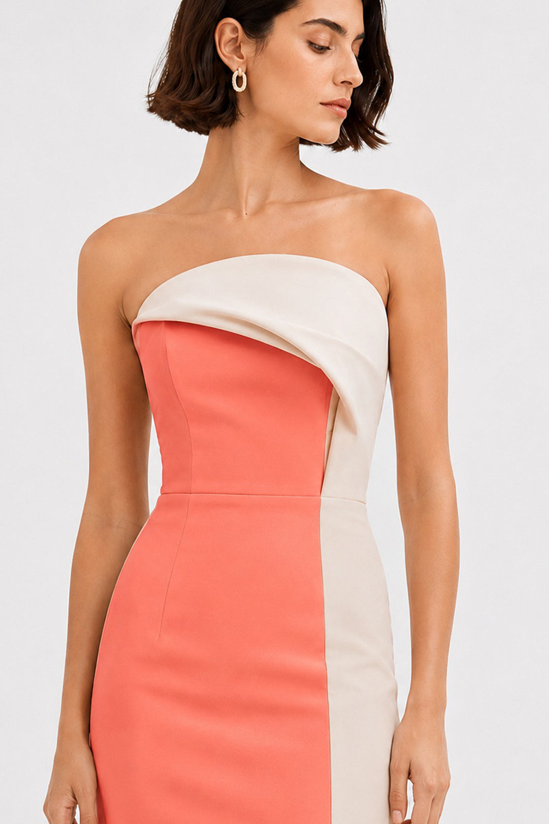 Two-Tone Midi Dress
