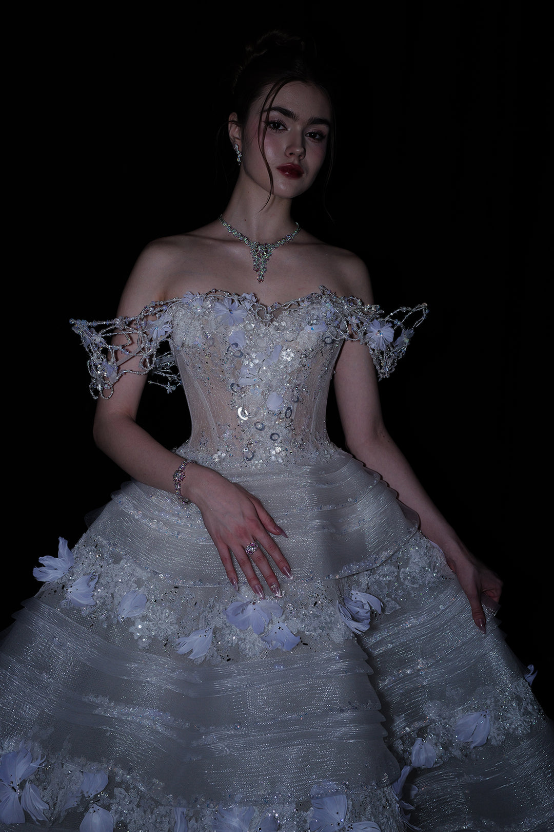 Floral Lace A-line Dress