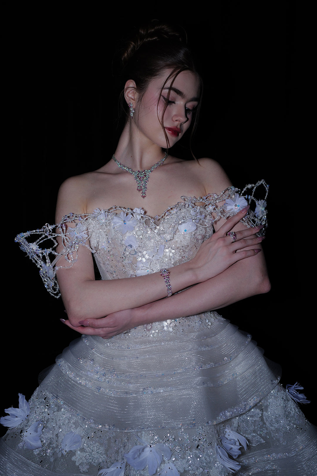 Floral Lace A-line Dress