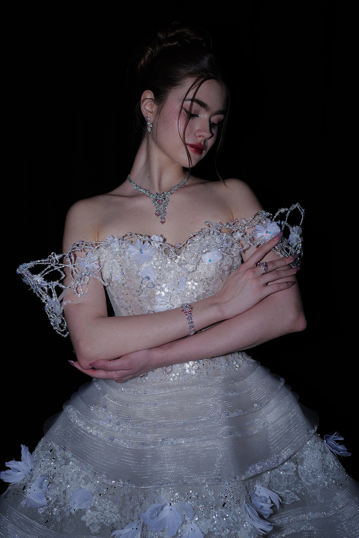 Floral Lace A-line Dress