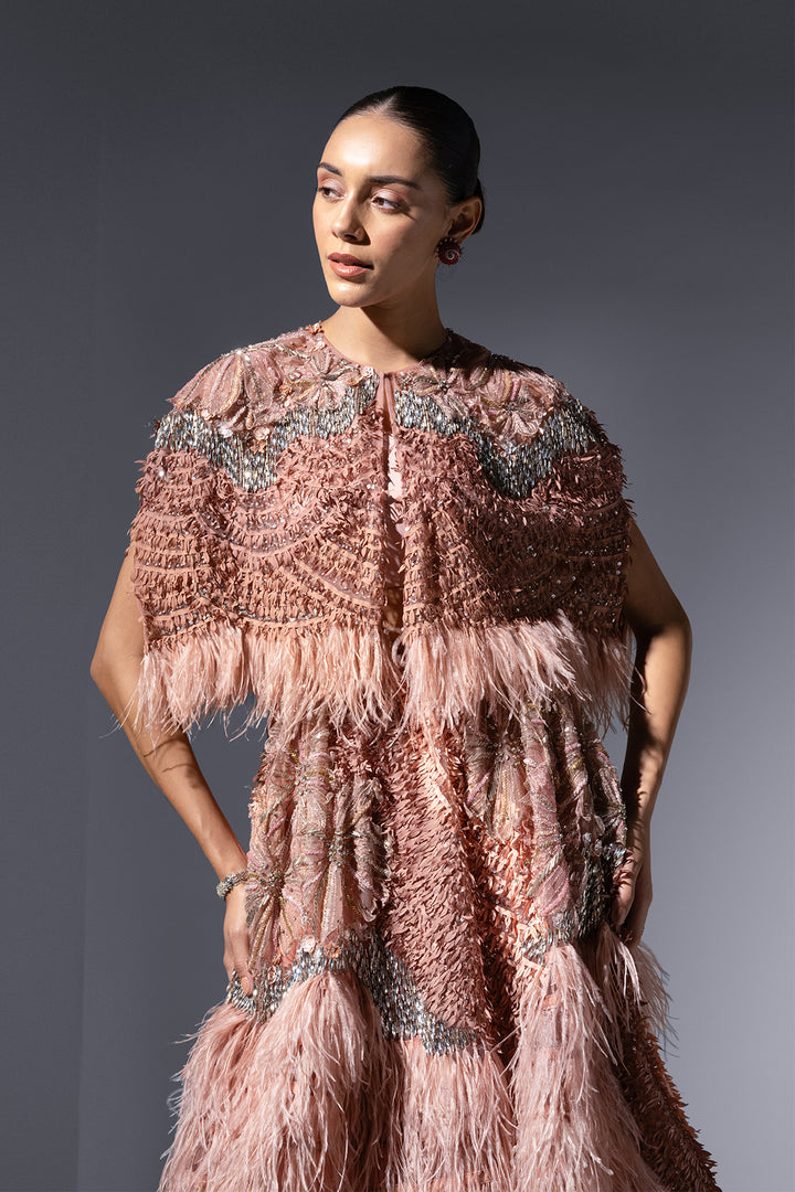 Tulle Cape and Lace Corset