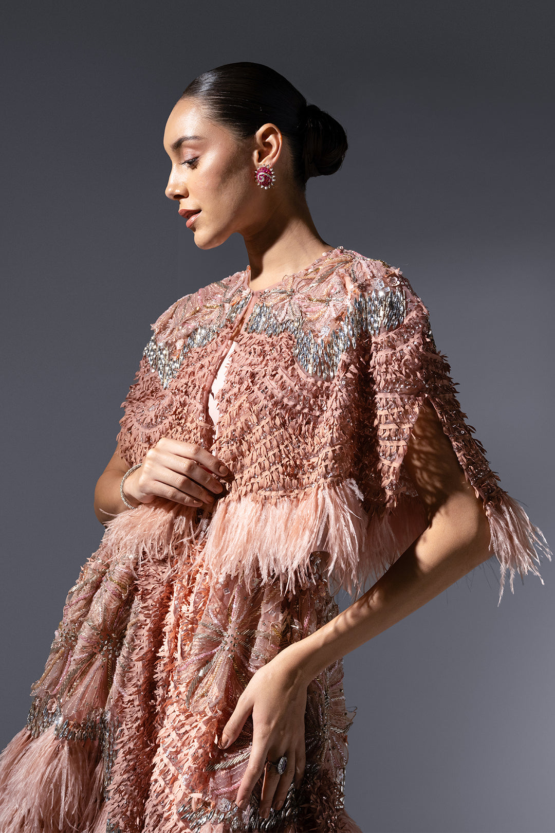 Tulle Cape and Lace Corset