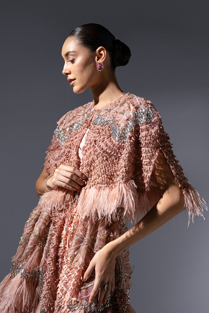 Tulle Cape and Lace Corset