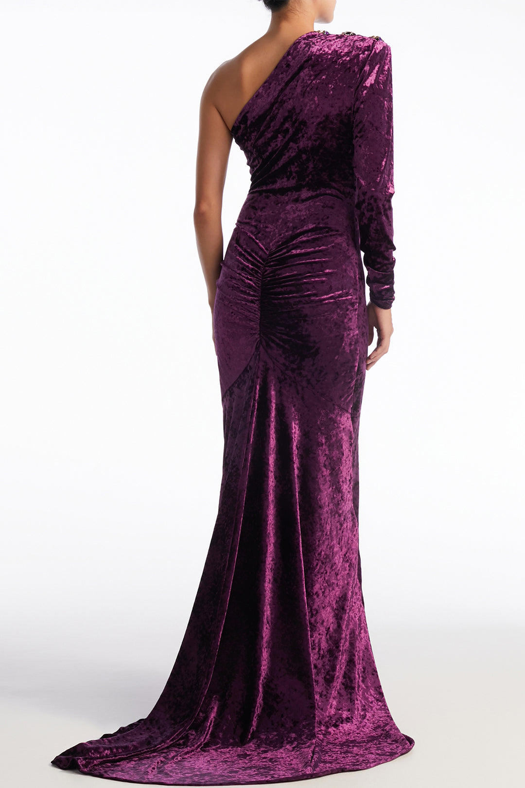 Jewelled One-Shoulder with Column Dress