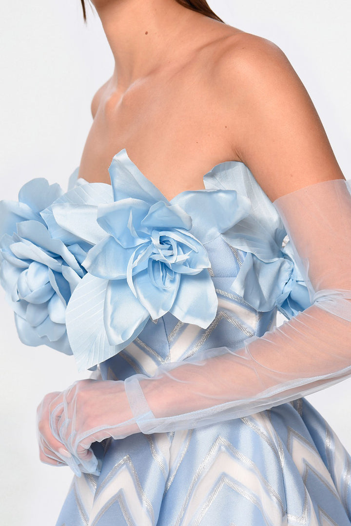 Spectacular Mini Dress with Strapless Neckline