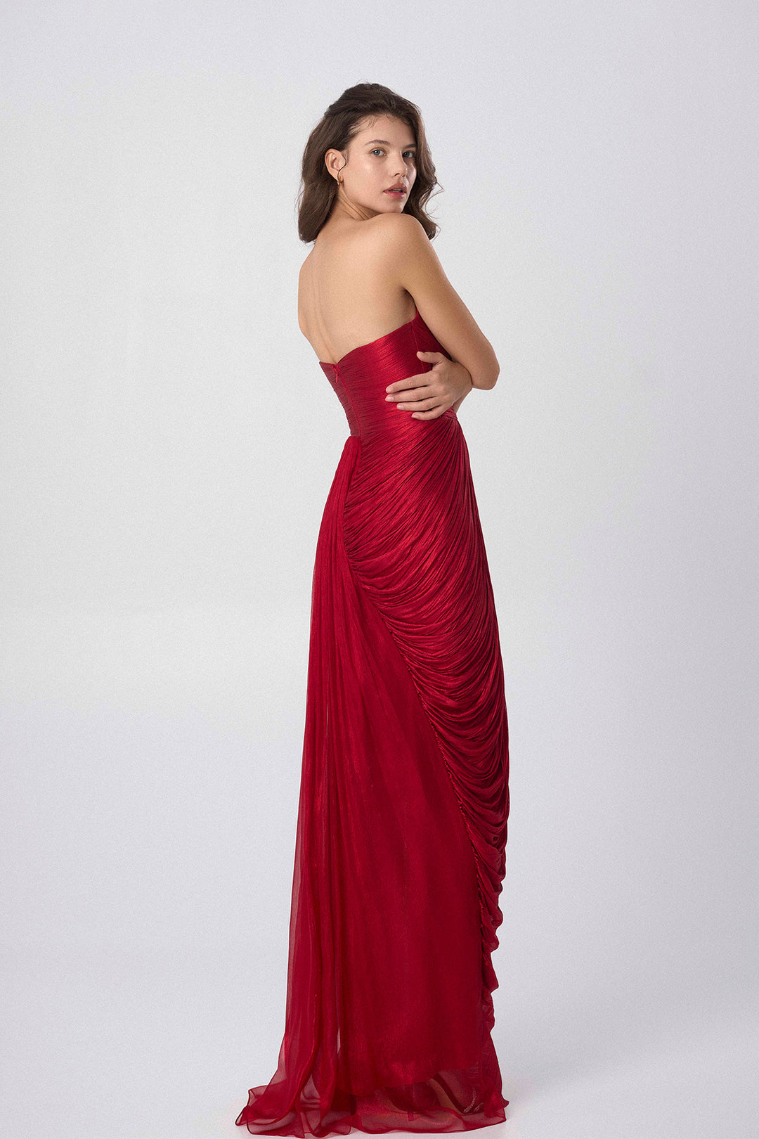 Strapless Embroidered Dress