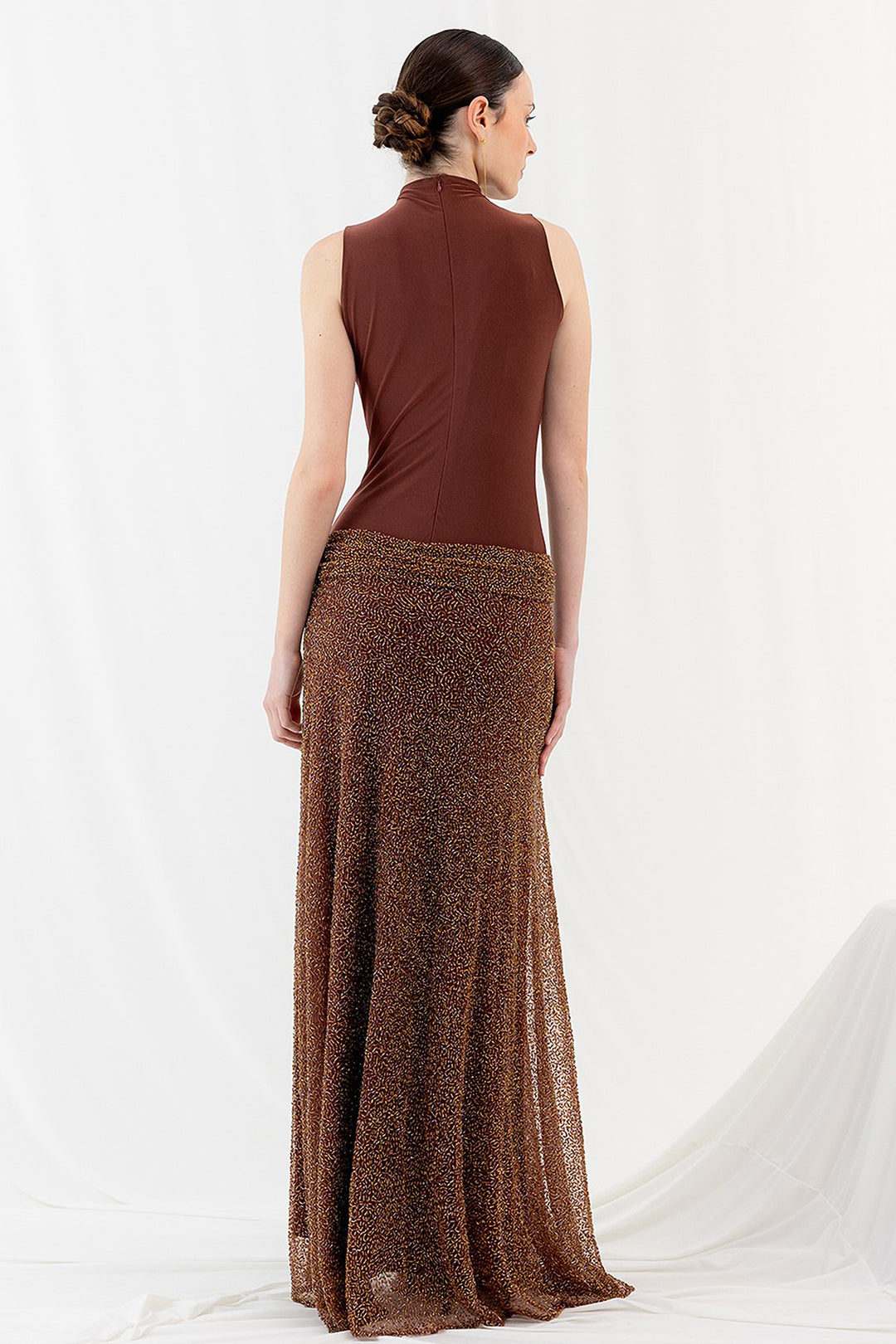 Long Column Dress with Embellishments
