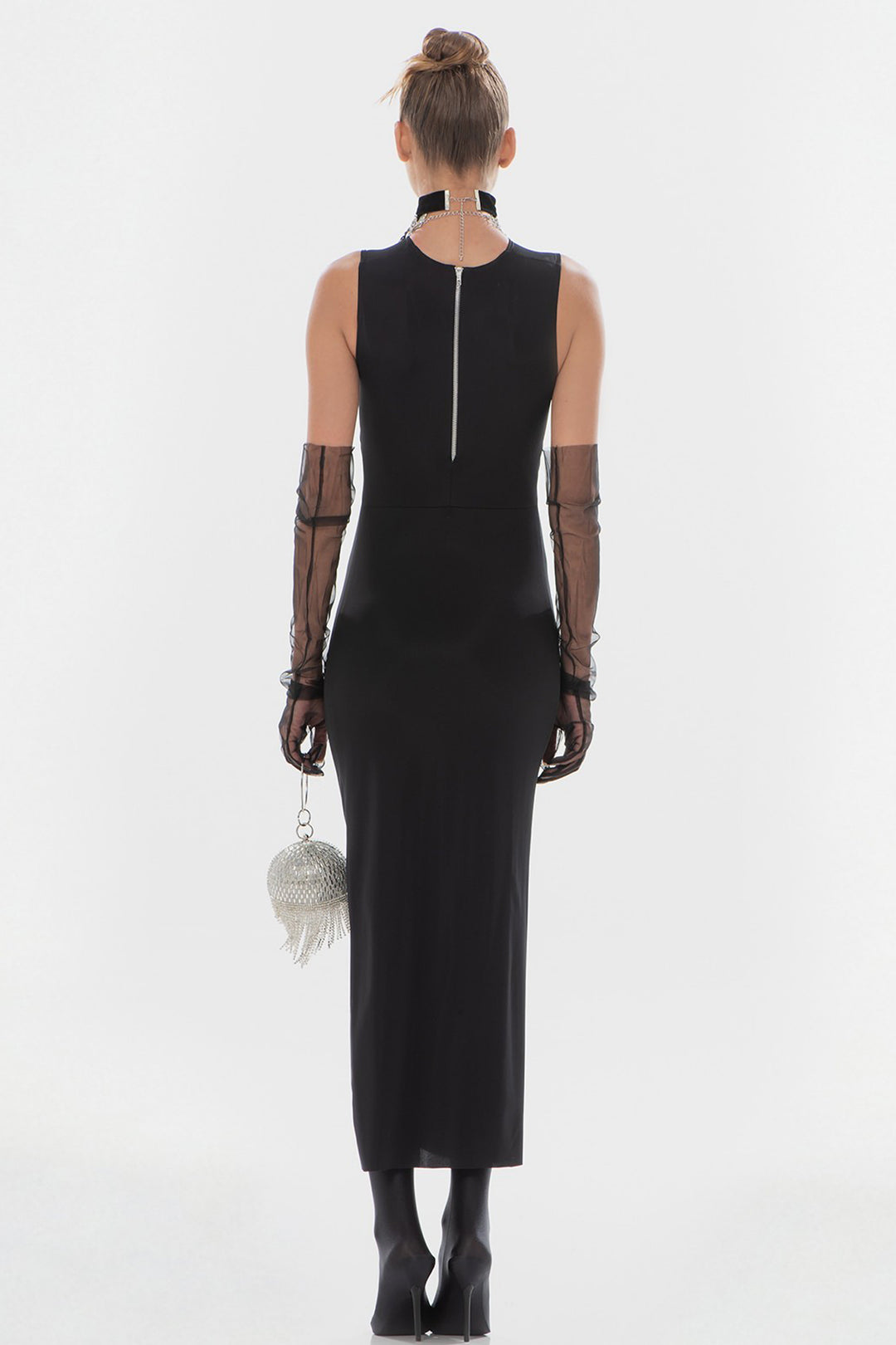Midi Dress with Sarong and Sleeveless