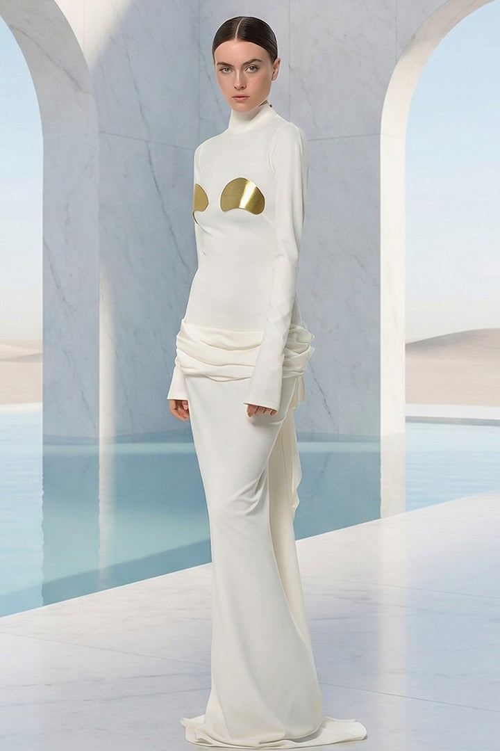 Fitted Dress with Long Sleeves