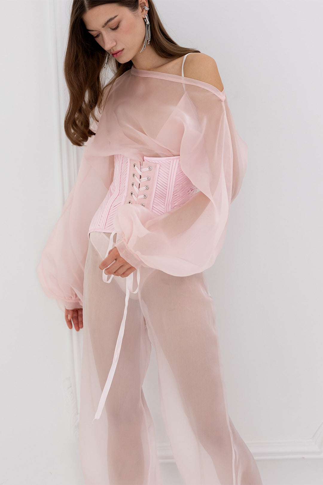 Structured Corset and Sheer Puff Ensemble