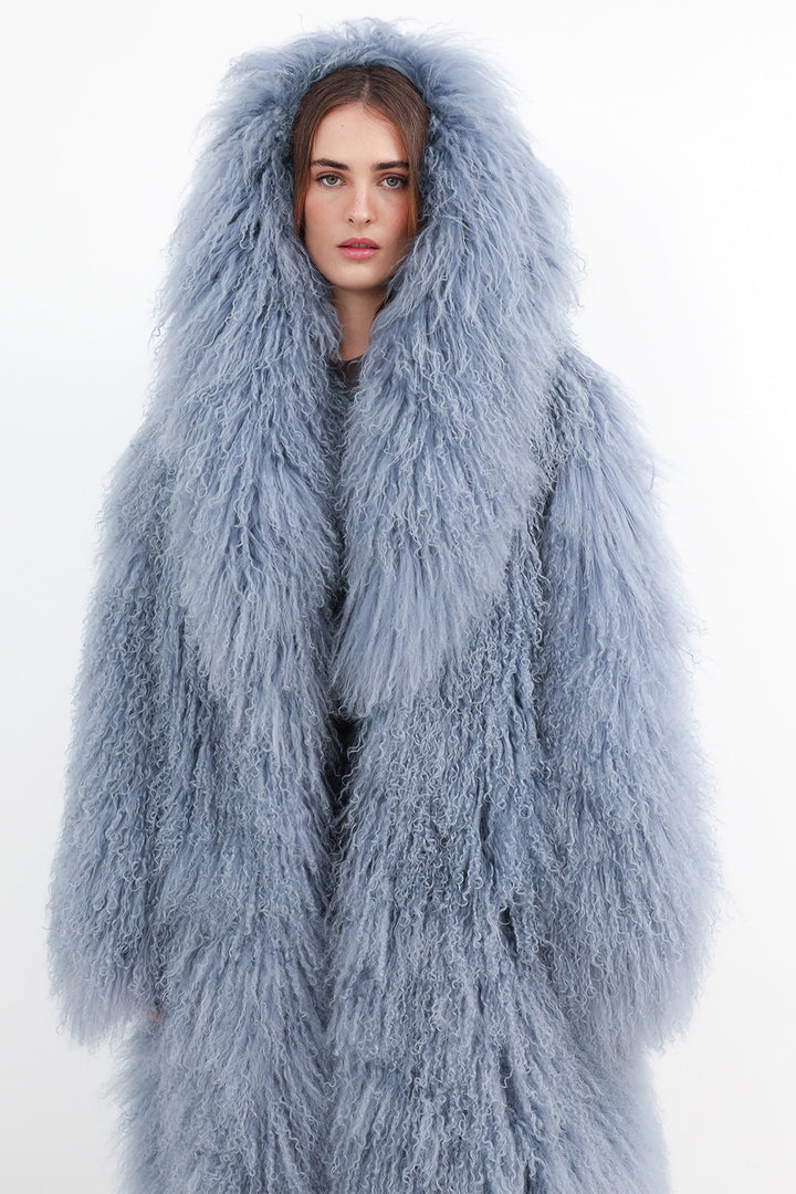 Voluminous Tibetan Lambswool Coat
