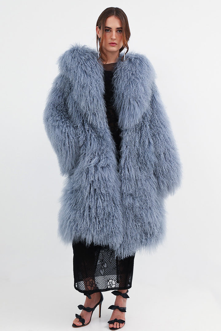 Voluminous Tibetan Lambswool Coat