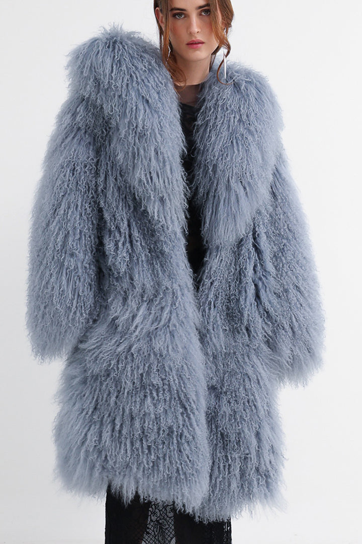 Voluminous Tibetan Lambswool Coat