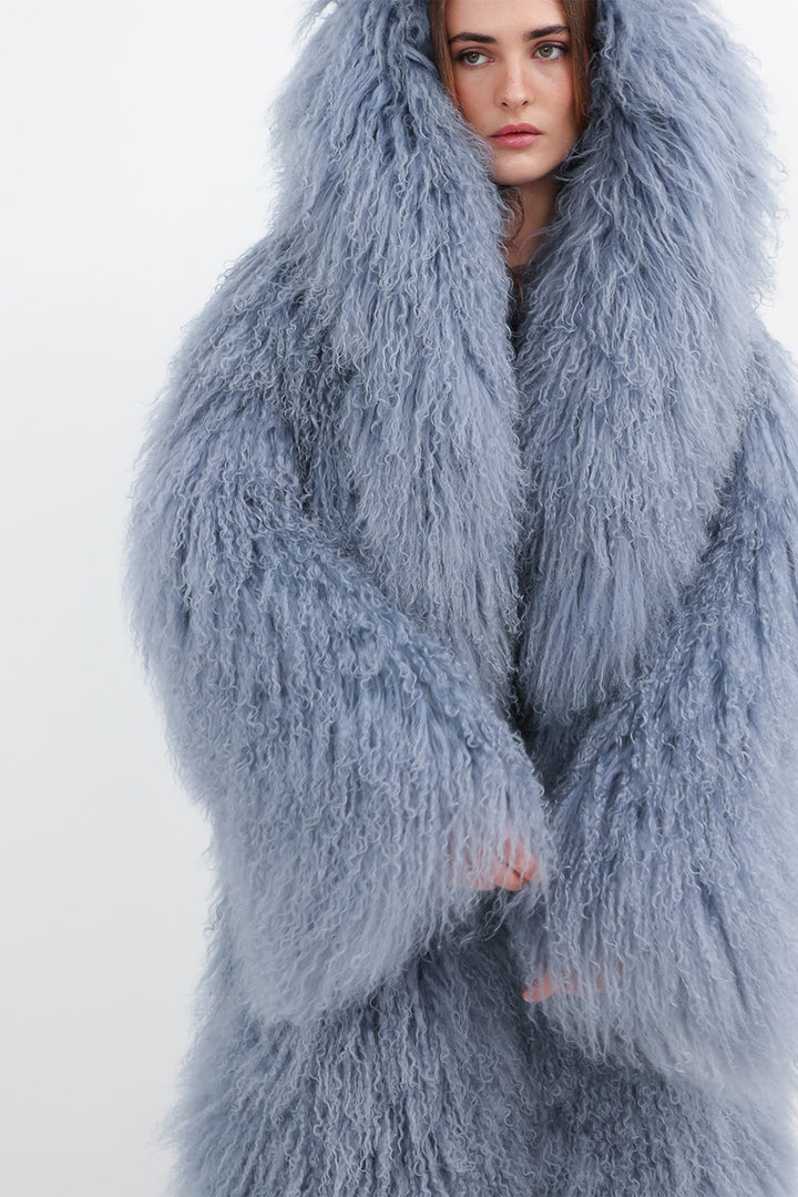Voluminous Tibetan Lambswool Coat