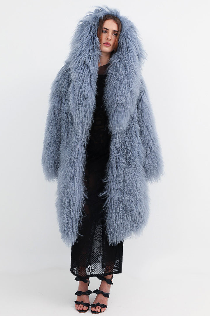 Voluminous Tibetan Lambswool Coat