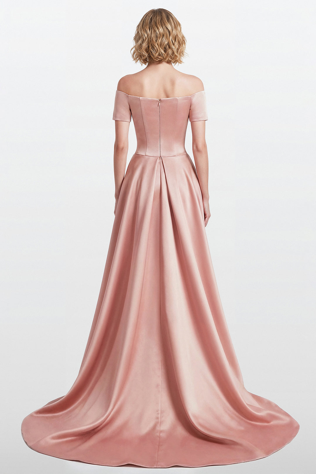 Off-Shoulder Embroidered Corset Gown