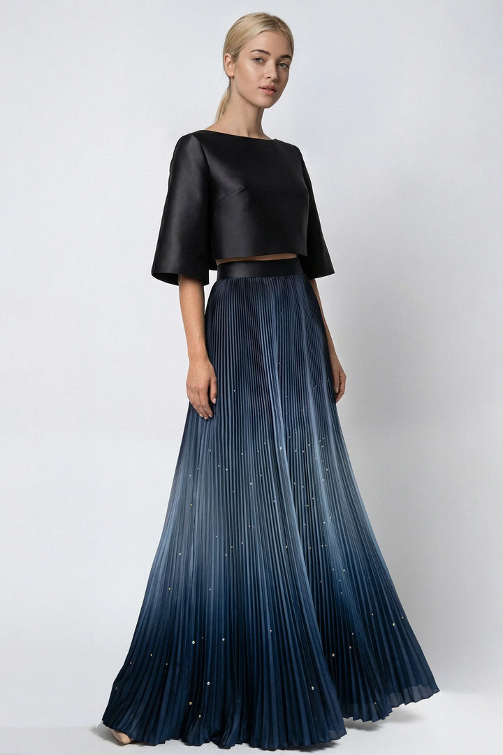Pleated Degradé Gown