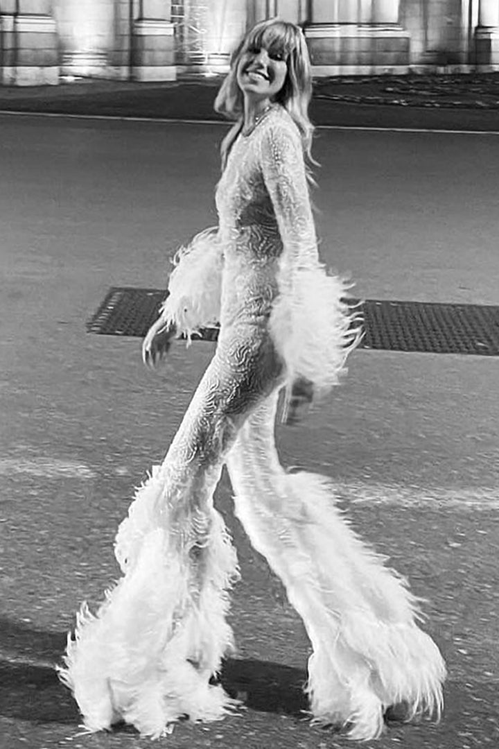 Lace and Feather Jumpsuit