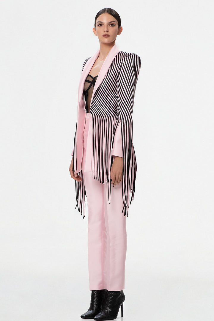 Silk Long Pantsuit with Long Sleeve
