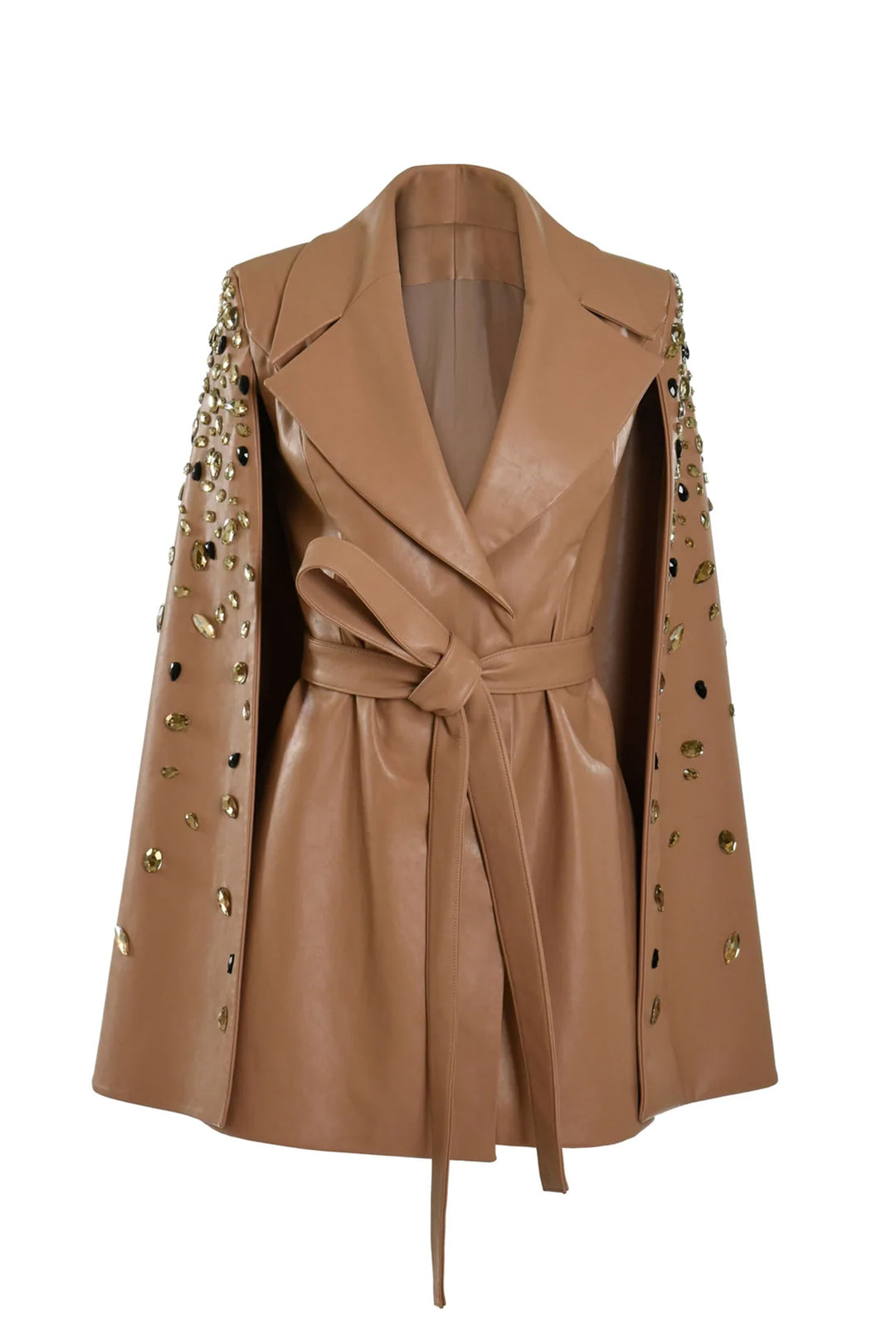 Leather Cape Coat