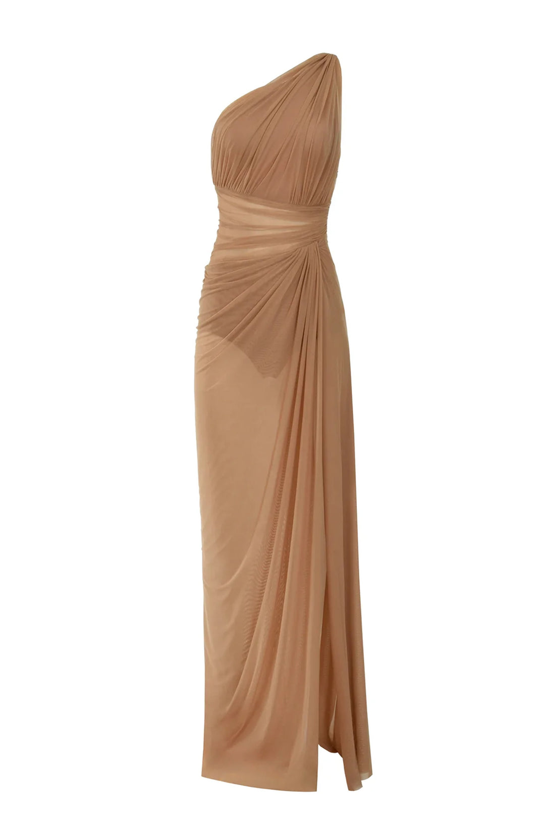 One-Shoulder Fitted Tulle Dress