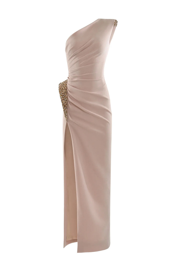 One-Shoulder Draped Dress