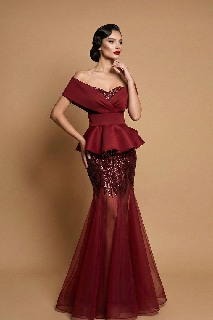 Embroidered Tulle with Mermaid Dress