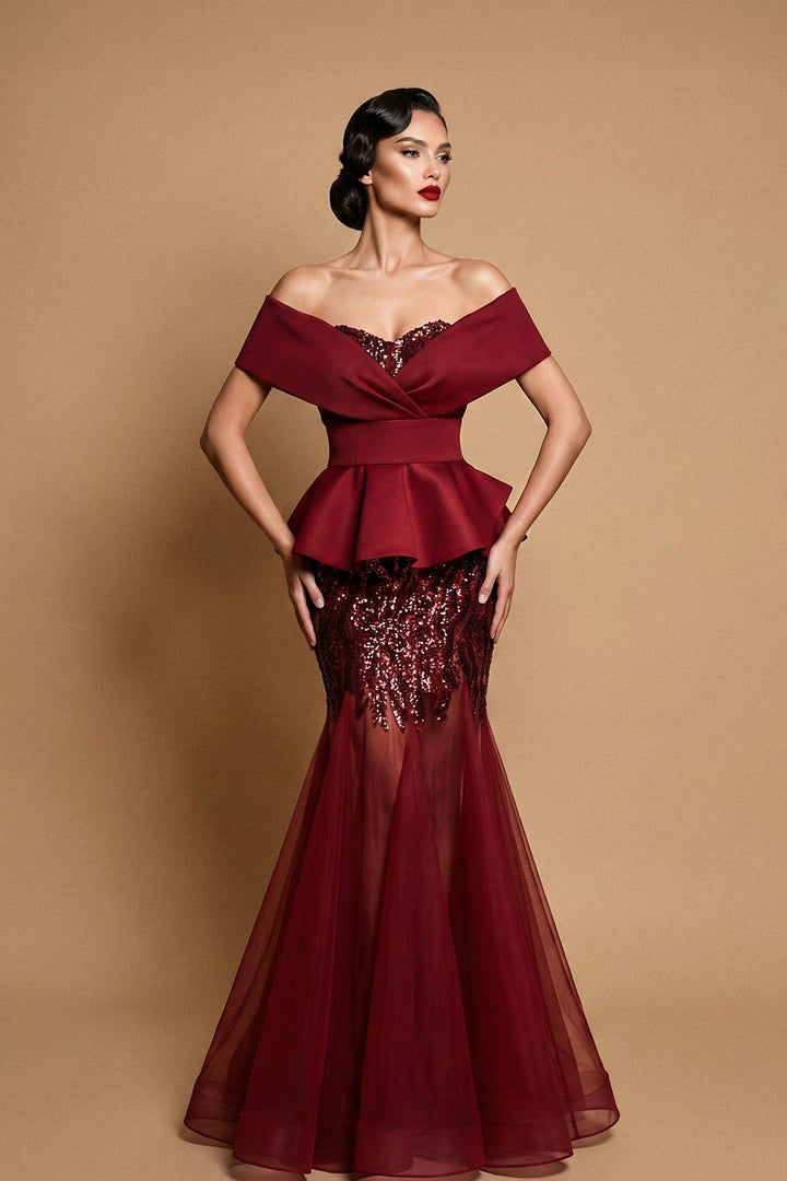 Embroidered Tulle with Mermaid Dress