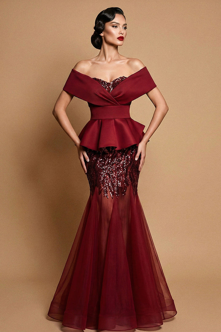 Embroidered Tulle with Mermaid Dress