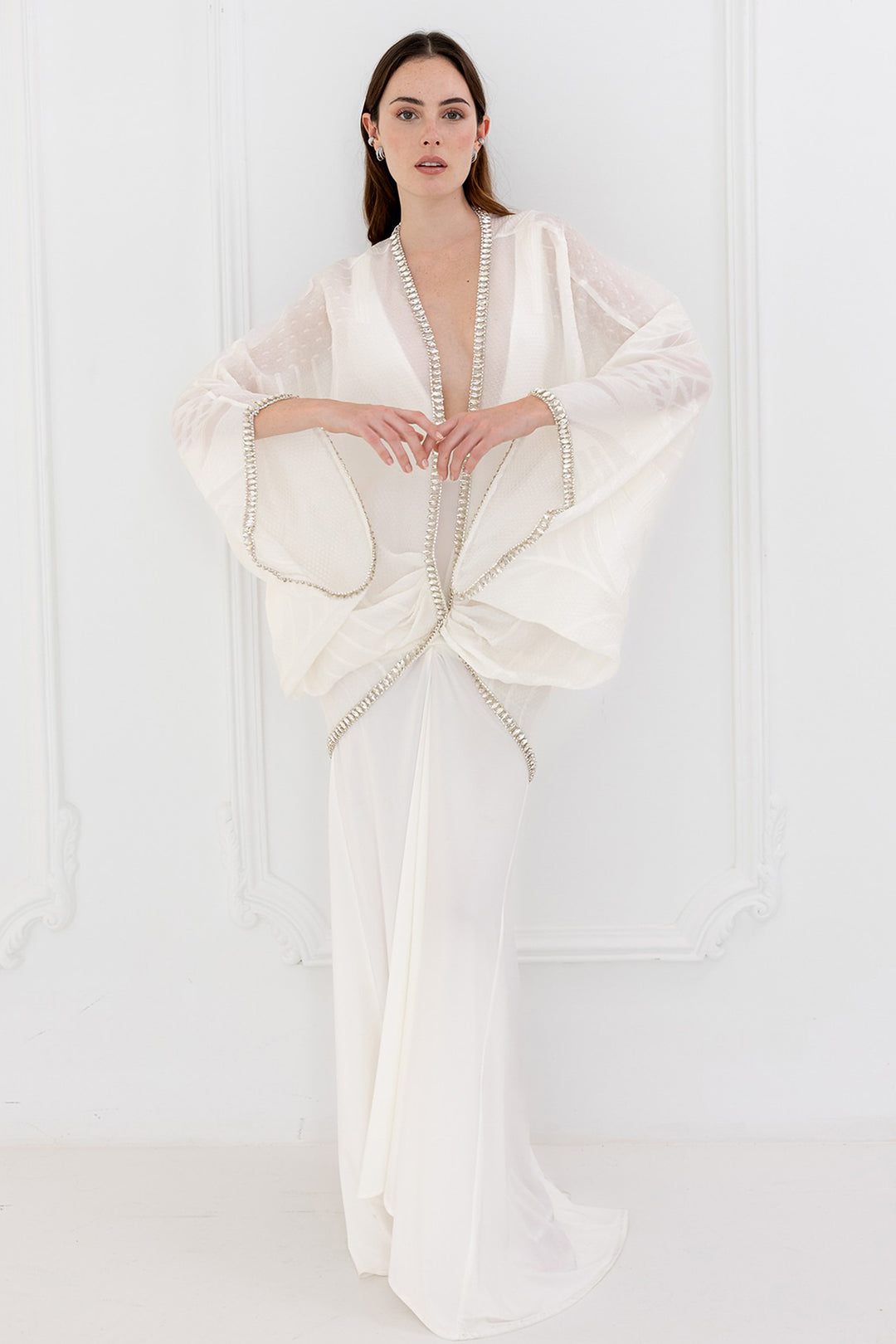 Draped Kaftan and Flowing Skirt