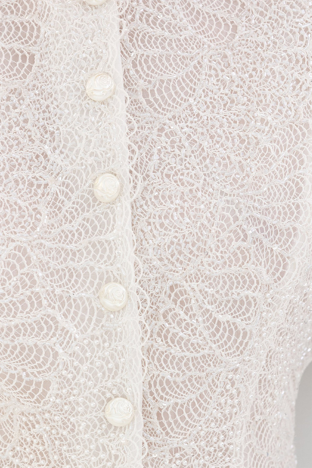 Set with Lace Blouse and Draped Mini Skirt