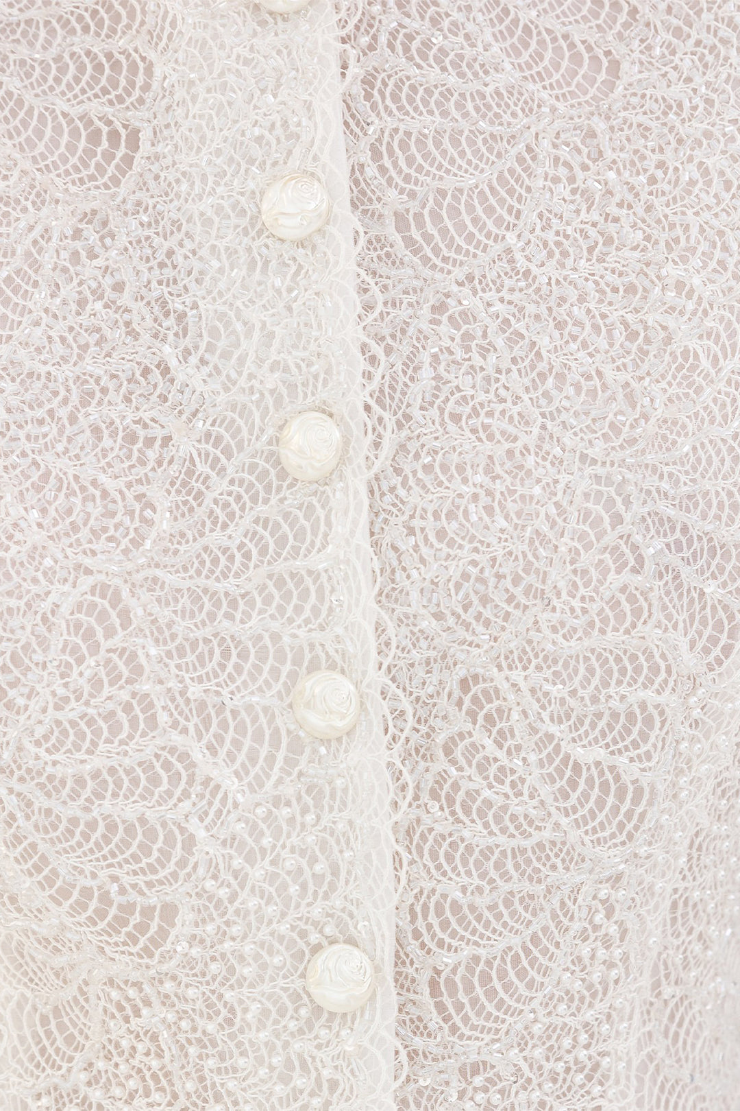 Set with Lace Blouse and Draped Mini Skirt