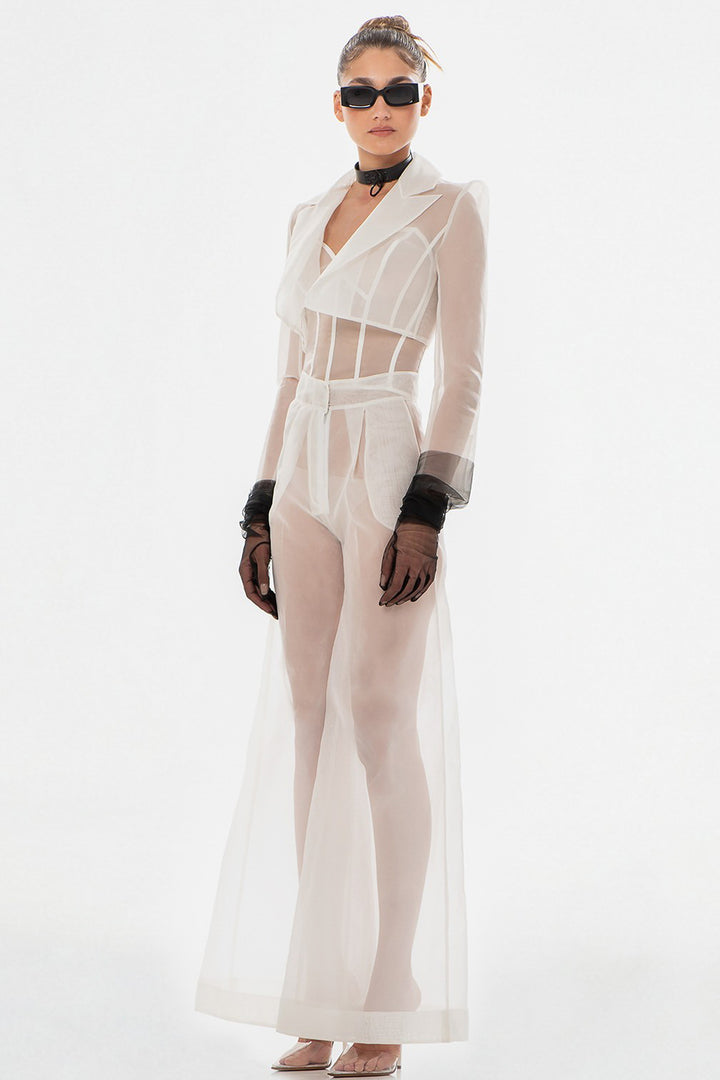 Organza Set Corset and Cropped Jacket