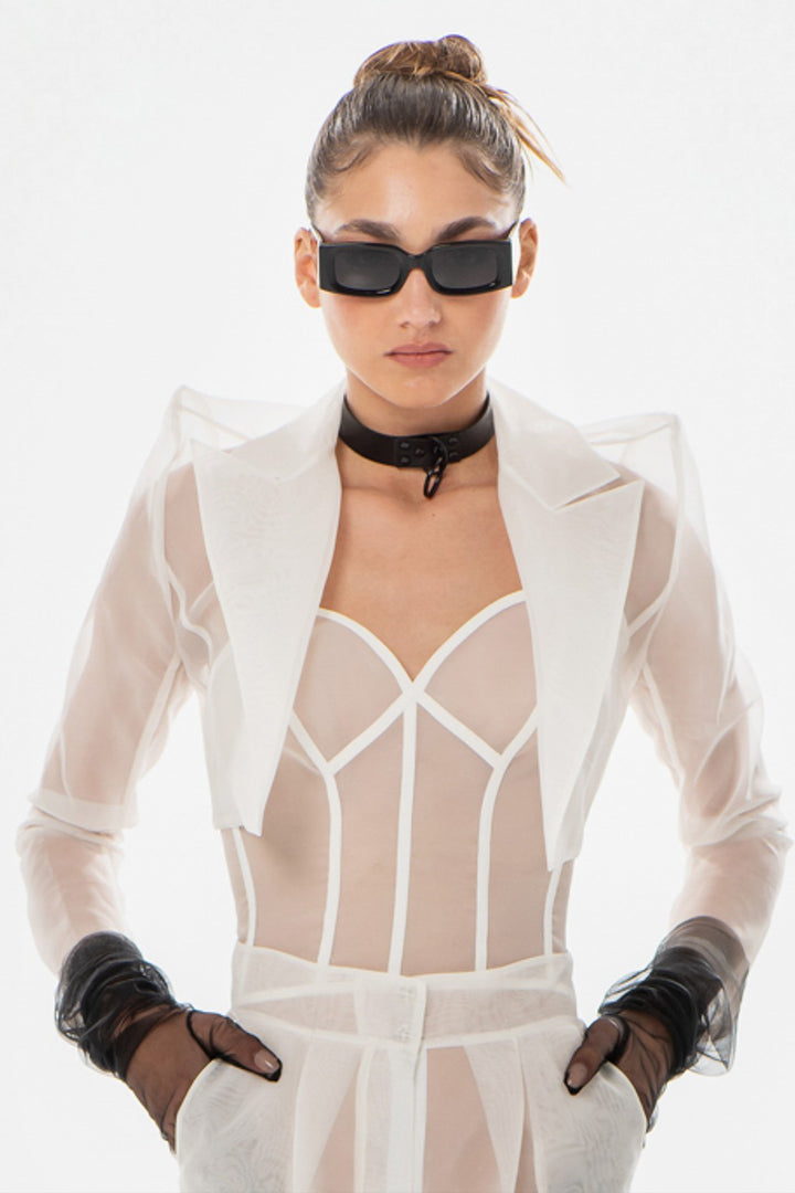 Organza Set Corset and Cropped Jacket