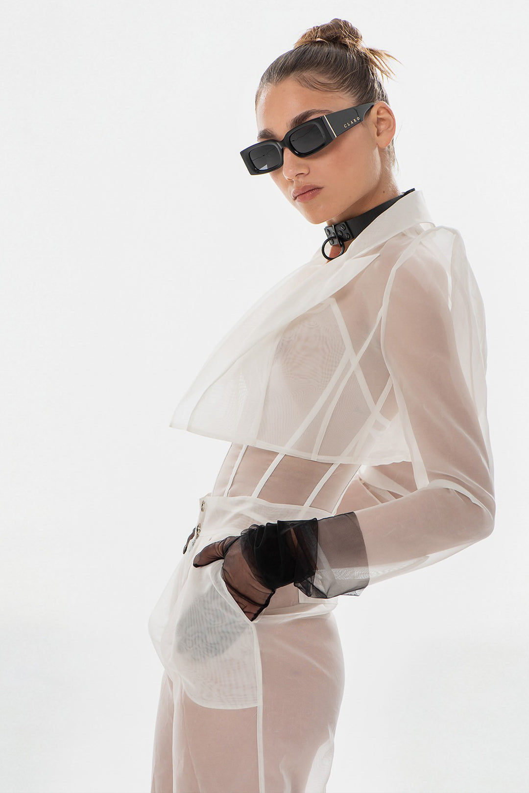 Organza Set Corset and Cropped Jacket