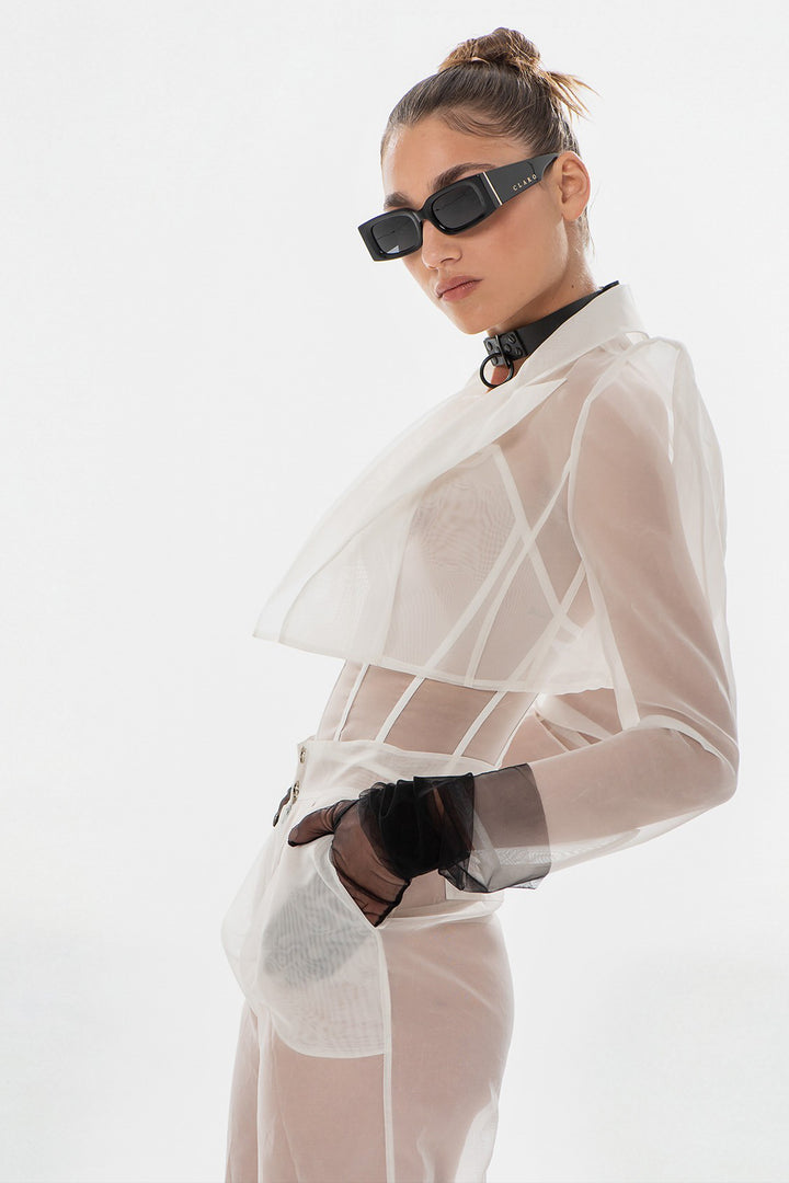 Organza Set Corset and Cropped Jacket