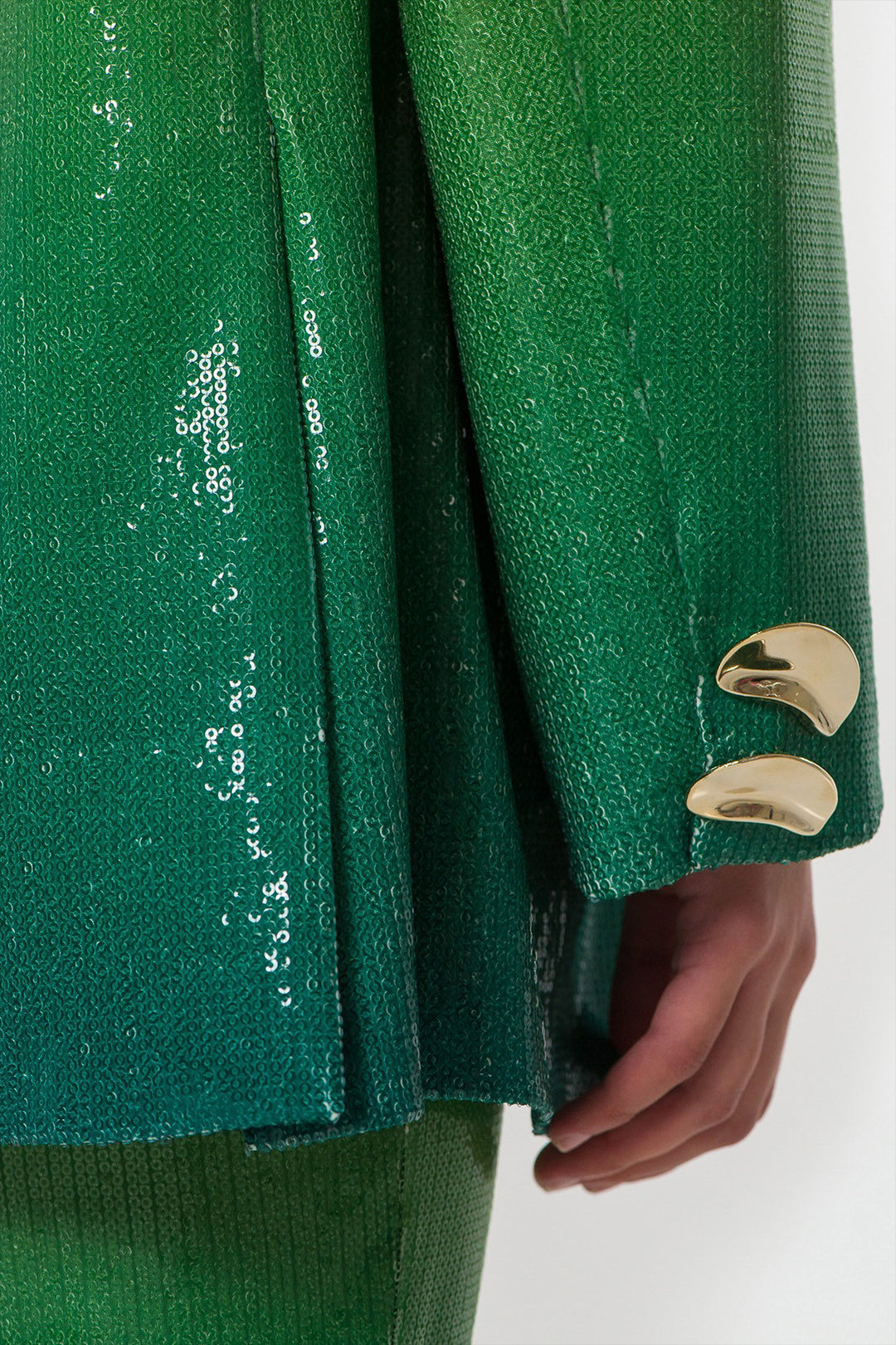 Gradient Sequin Oversized Blazer with Trousers