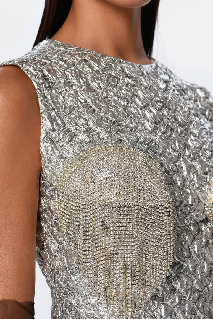 Scoop Neckline with Inspired Texture Dress