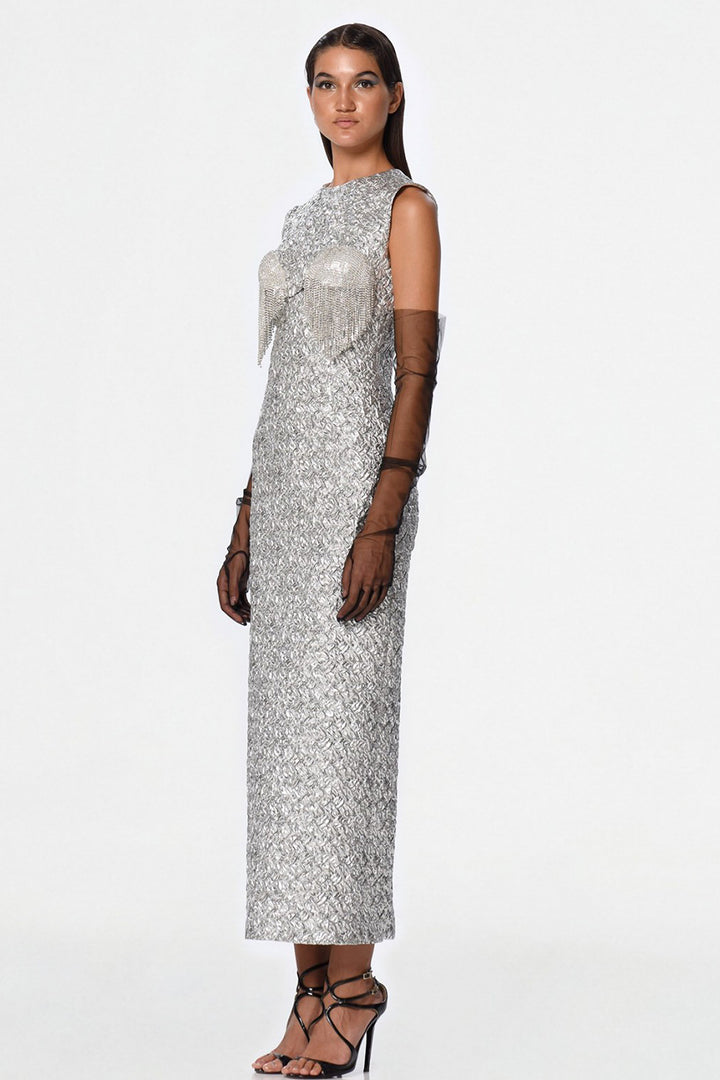 Scoop Neckline with Inspired Texture Dress